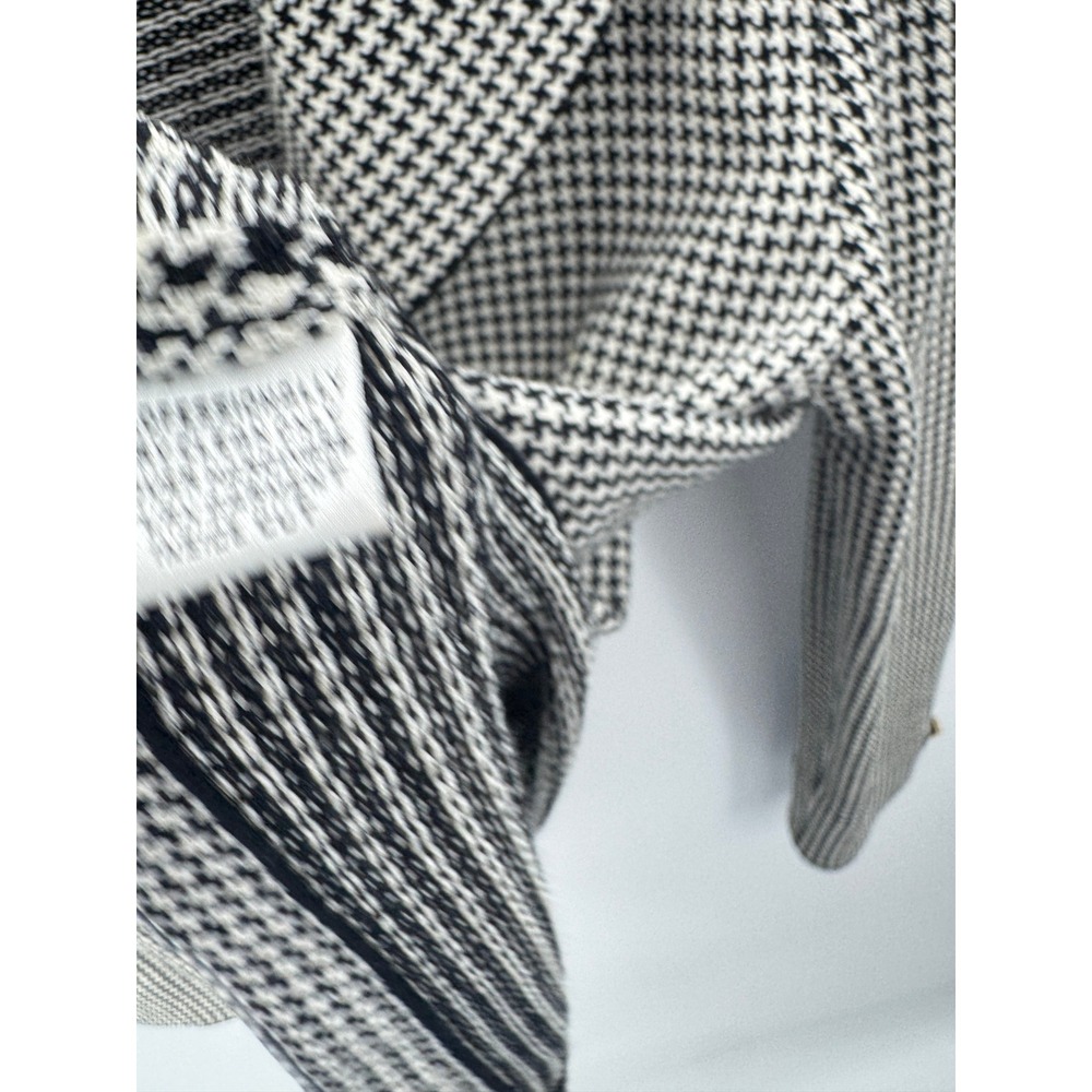 St. John Collection Blazer Houndstooth Knit Black&White Gold Hardware 8 Vintage - Picture 7 of 11